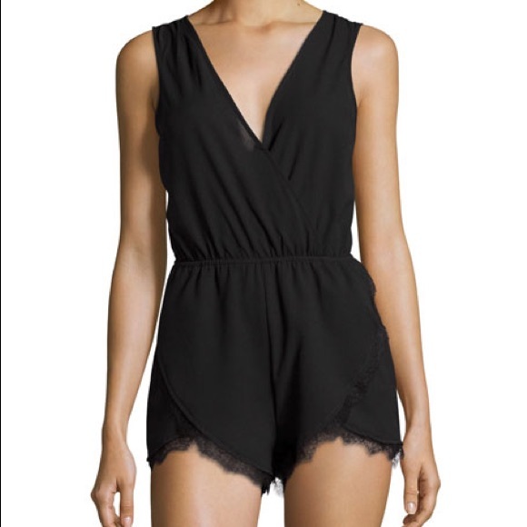 Lovers + Friends Pants - LOVERS + Friends • Can’t let go lace trim romper